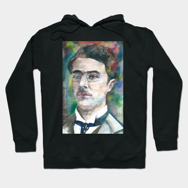 FERNANDO PESSOA - watercolor portrait .4 Hoodie by lautir